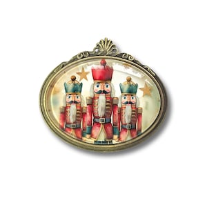 Nutcracker Brooch, Christmas Brooch, Christmas Pin, Nutcracker Pin, Nutcracker Ballet Jewelry, Winter Jewelry, Sentry Pin, Office Gift Idea