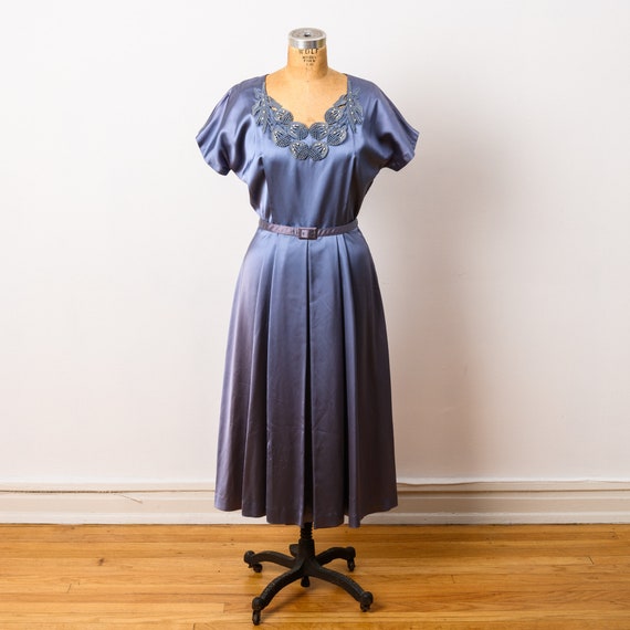 satin 50s dress