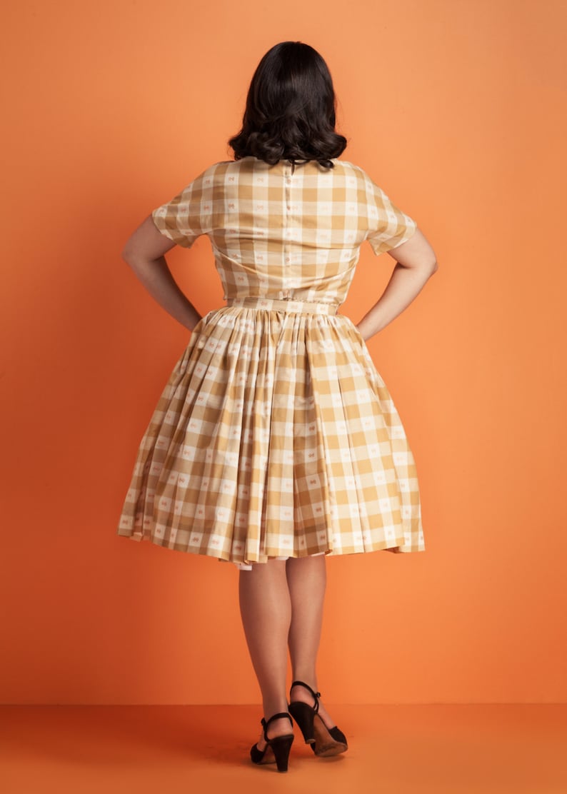 checkered vintage dress