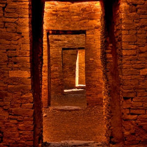Chaco Canyon New Mexico, Photo Card, Door Ways, Travel Photography, Earthy Color, Spiritual Journey, Portal, Mystical, Sacred Space, Passage
