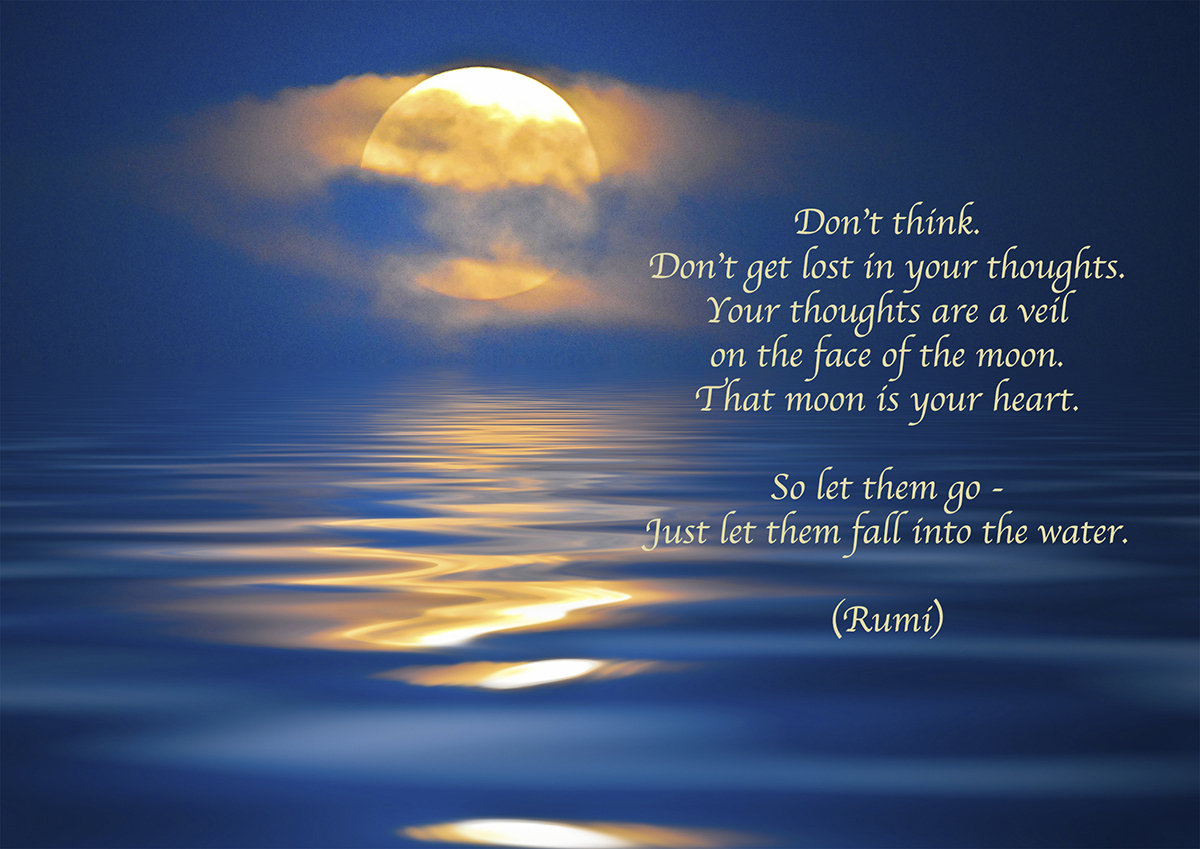 Citation De Rumi Poesie Inspirante Carte De Vœux Lune Etsy France