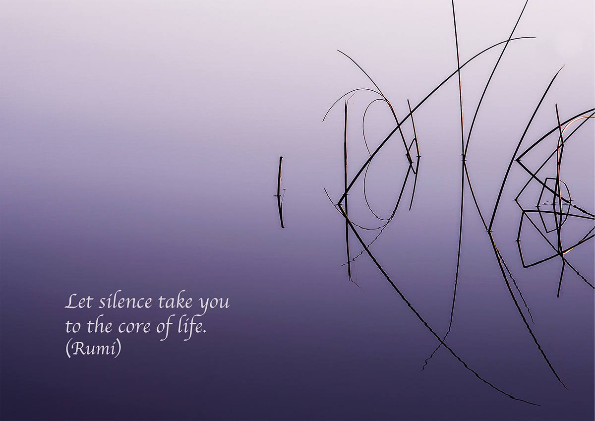 Rumi Quote Inspirational Poetry Greeting Card Purple Water Etsy