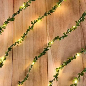 16 Foot LEDs leaf garland battery operated LED fairy string lights for rustic wedding decoration summer party holiday