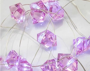 Crystal String Lights garland, 7 foot fairy light String Lights Party Decor It’s a girl decor theme pink birthday garland Mother’s Day decor