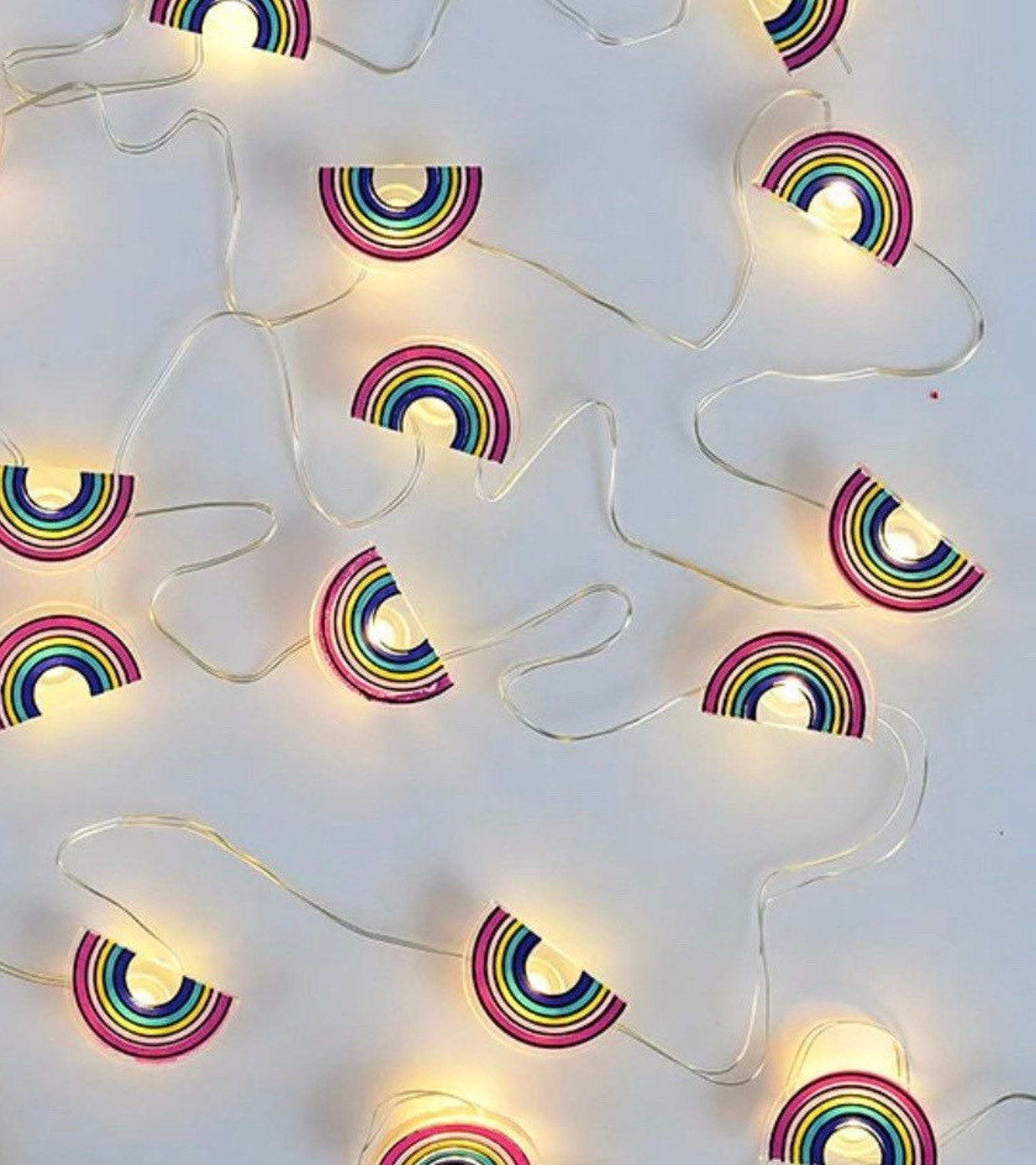 Rainbow LGBT gay pride lights Garland Rainbow Garland Rainbow Etsy