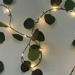 Eucalyptus Fairy Light Leaf garland 7 foot Garland Wedding Decorations Eucalyptus LED Weddings Decoration