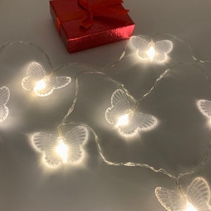 Butterfly String Lights garland, 7 foot fairy light String Lights Butterfly Party Decor butterfly theme