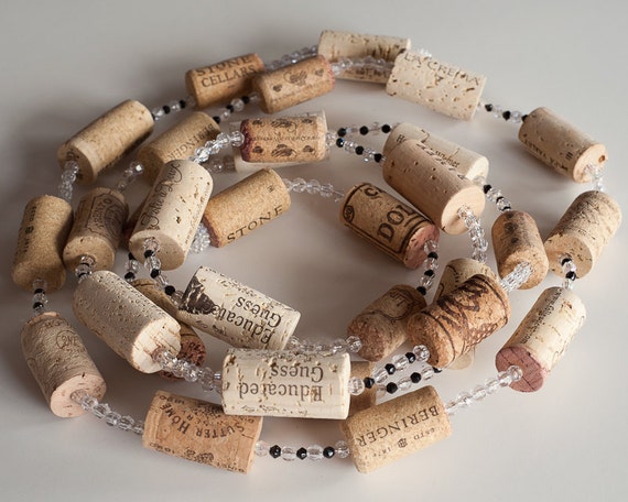 Christmas Garland Wine Cork Garland Wine Cork Crafts Rustic Etsy
