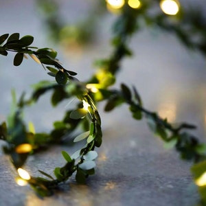 Leaf LED garland battery operated  7 ft LED fairy string lights for rustic wedding decoration summer party holiday
