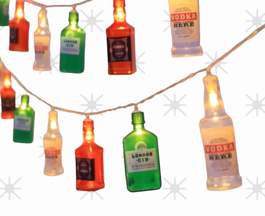 7 Foot Alcohol Bar Theme String Lights Bar Theme Garland LED Fairy ...