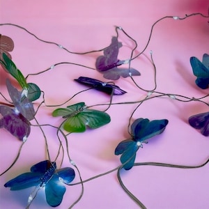 Butterfly Fairy Lights Garland: 7ft LED String Lights