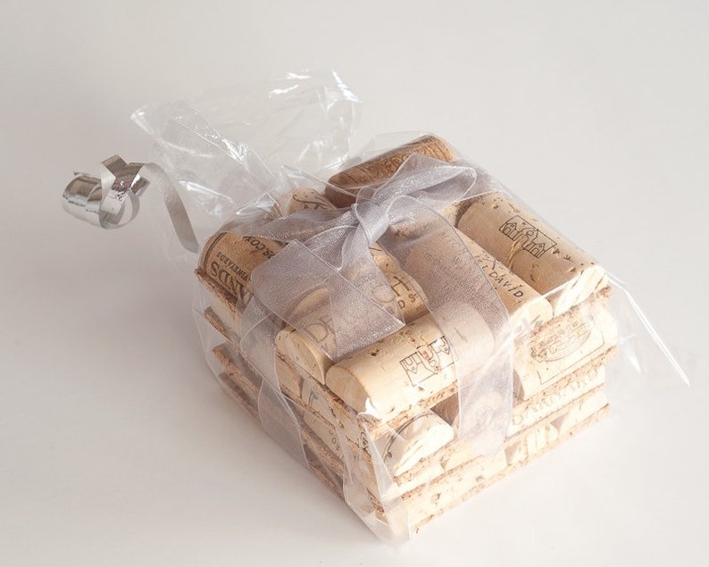 Wine Cork Coasters Thank You Gift Wedding Favors Unique Etsy