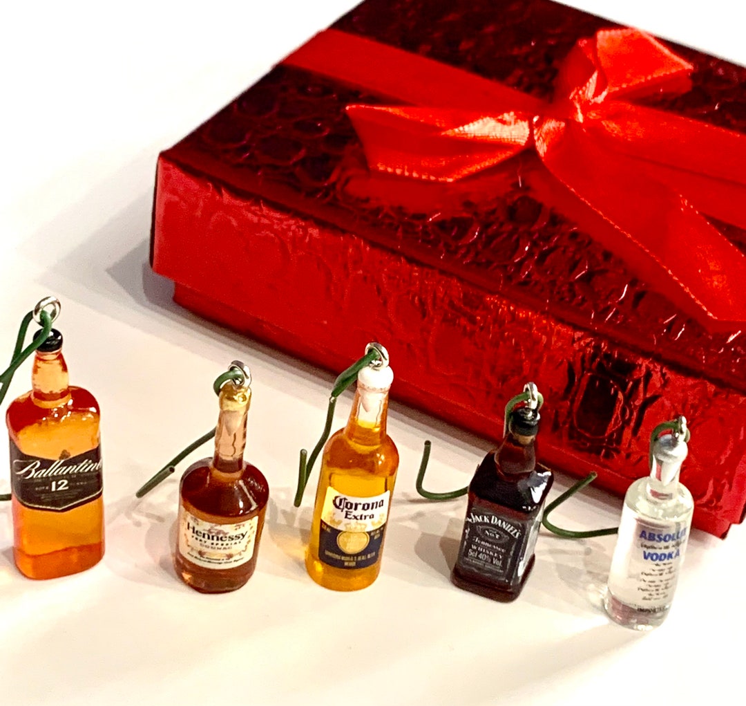 Liquor Bottle Ornament Mini 20 Set, Wine Ornament, Christmas Decor