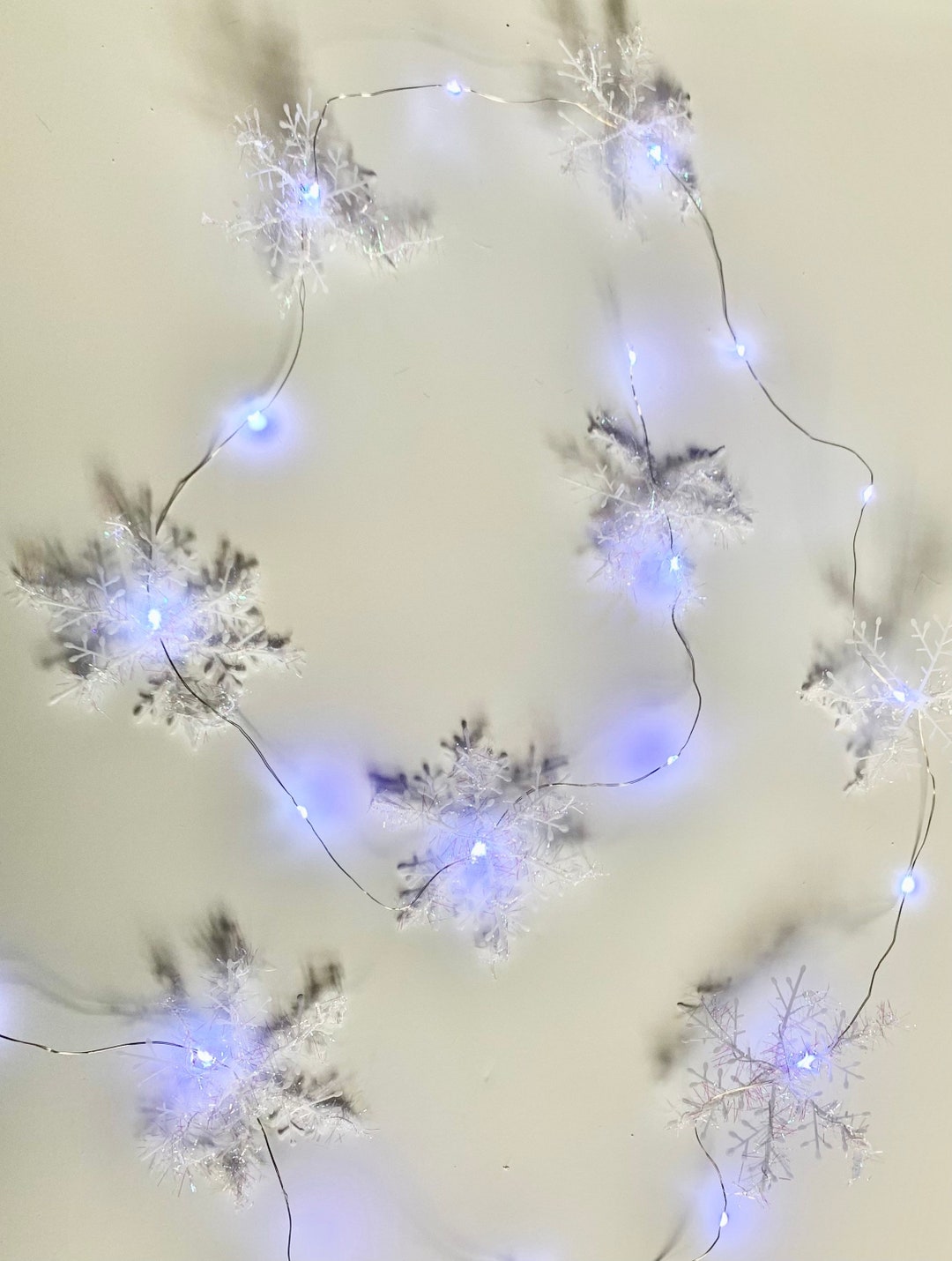 Snowflake Fairy Lights, Snowflake Led Garland Lights, 7 Foot LED String