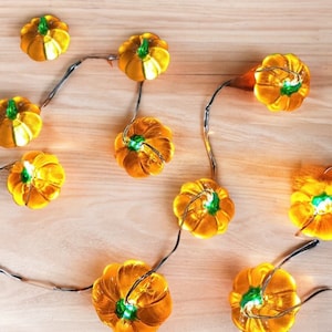 Fall Pumpkin String Lights, Autumn party decor, Halloween Pumpkin String Lights Thanksgiving Dinner Party