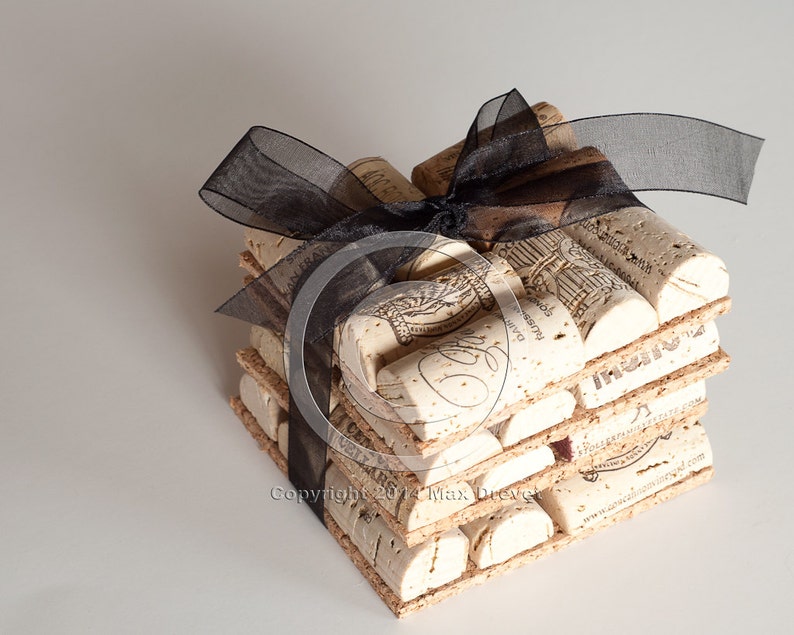 Wine Cork Coasters Set of Four Wedding Favor Wholesale