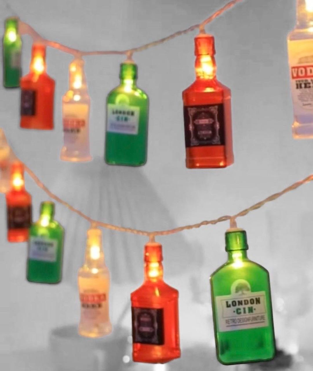 Alcohol Party Decor Bar Theme String Lights Bar Theme Garland LED Fairy ...