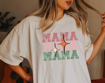 Retro Mama Shirt, Motherhood Shirt, Mom Life Shirt, Mother’s Day Gift, Mom Tee, Mom Gift, Comfort Colors® Tee, Oversized T Shirt, Mama Gift