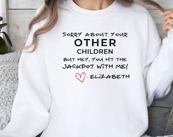Funny Mother's Day Sweatshirt, Custom Gift for Mom, Personalized Children's Names, Crewneck Shirt for Grandma, Custom Sweater for Nana, Mimi