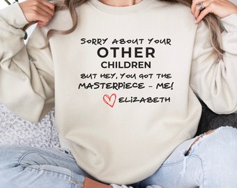 Funny Mother's Day Sweatshirt, Custom Gift for Mom, Personalized Children's Names, Crewneck Shirt for Grandma, Custom Sweater for Nana, Mimi