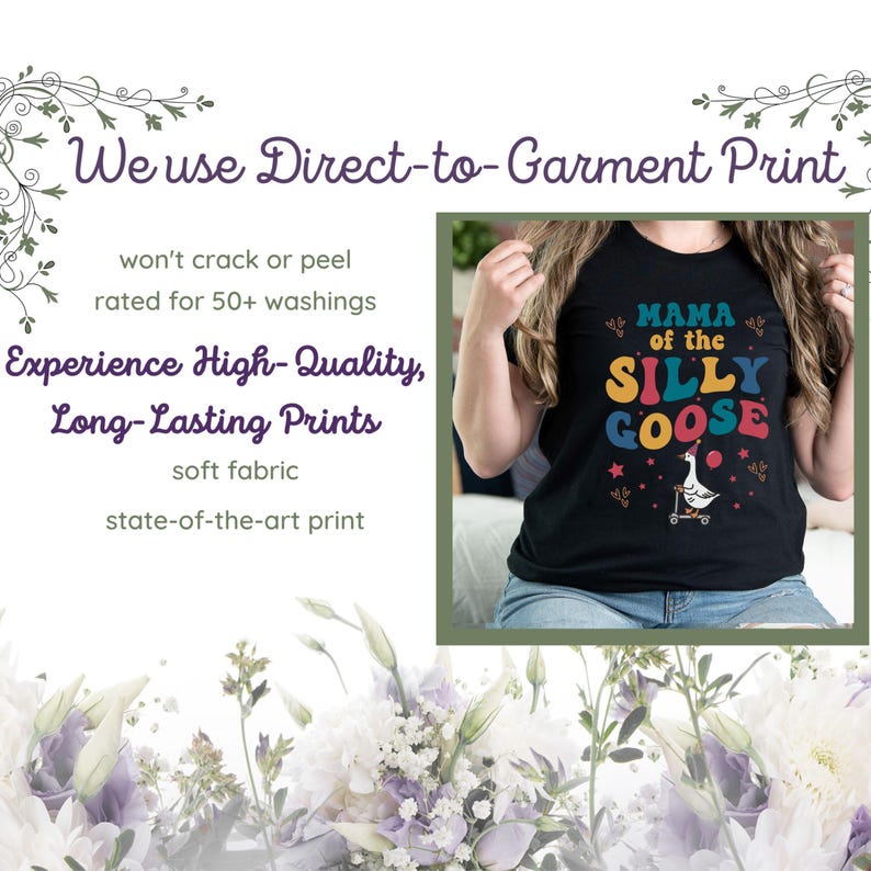Custom Family Matching Silly Birthday Goose Shirts, One Year Old Birthday Goose Shirt, Personalized Funny First Birthday Silly Goose T-Shirt bild 9