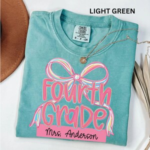 Comfort Colors Fourth Grade Teacher Shirts, Custom Teacher Name T-shirt, First Day of Teacher Tee, 4th grade Teacher Shirts, Teacher Shirt