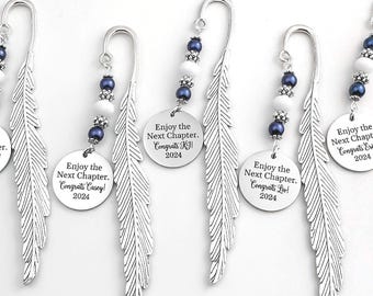 Personalized Graduation Bookmark: Custom Engraved Stainless Steel Charm, Any Year
