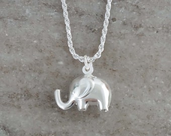 New Mom Gift - Baby Elephant Jewelry - Congratulations Gift - New Mother Necklace - Push Present - 925 Sterling Silver Elephant Necklace