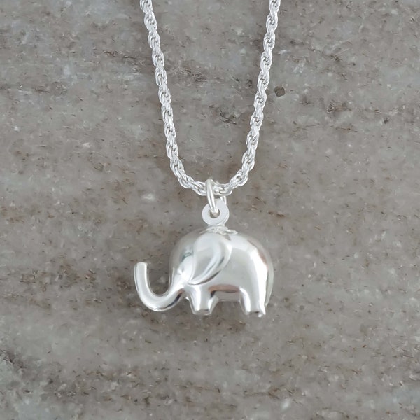New Mom Gift - Baby Elephant Jewelry - Congratulations Gift - New Mother Necklace - Push Present - 925 Sterling Silver Elephant Necklace