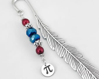 Pi Symbol Bookmark: Beaded Math Teacher Appreciation Gift