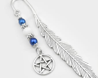 Pentacle Bookmark - Pentagram Bookmark - Five-Pointed Star in a Circle Charm Bookmark - White Magic Bookmark - Wiccan Bookmark - Wicca Gifts