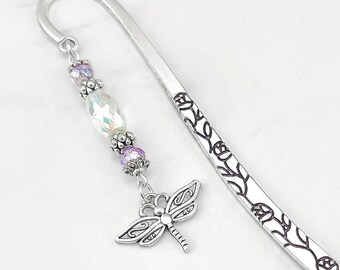 Dragonfly Bookmark for Teacher Gifts Silver Dragonfly Charm Bookmark Mother's Day Gifts Unique Beaded Bookmark Dragonfly Lover Gifts for Mom