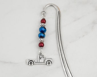 Truck Bookmark for Truck Driver Gifts of Pickup Truck Stationary Metal Beaded Pickup Truck Charm Bookmark Transportation Gifts Truck Gifts