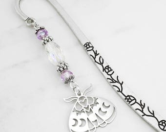 Moth Bookmark - Silver Moth Charm Bookmark - Insect Charm Book Marker - Moth Gifts - Spiritual Gifts - LAST CHANCE
