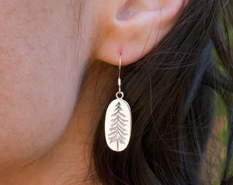 Tree Earrings: 925 Sterling Silver Jewelry, Nature Drop Earrings