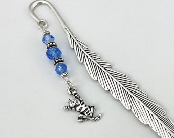 Cat Bookmark - Tibetan Silver Bookmark - Unique Bookmarks - Cat Gifts