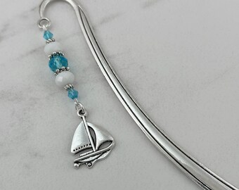 Sailboat Bookmark - Sailing Gift - Tibetan Silver Bookmark - Teacher Gifts - Personalized Stationary