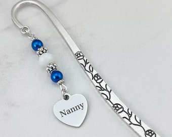 Nanny Bookmark - Tibetan Silver Bookmark - Nanny Gift - Unique Bookmarks