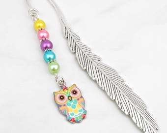 Cute Owl Bookmark - Owl Graduation Gifts For Owl Lovers Owl Gift Ideas for Teacher Appreciation Enamel Owl Charm Bookmark Easter Owl Gifts