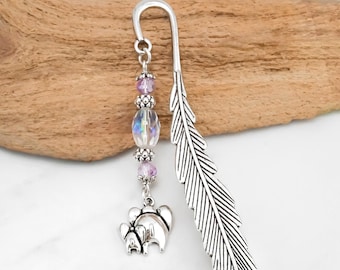 Mom and Baby Elephant Charm Bookmark, New Mother Gift for Baby Shower Gift or Mother's Day Bookmark