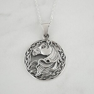 Sterling Silver Round Horse Pendant Sterling Silver Round Horse Pendant