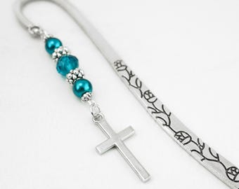 Cross Bookmark - Teacher Gifts - Unique Beaded Bookmark - Religious Gifts - Pastor Gifts - Christian Bookmark - Church Gifts