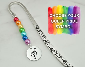 LGBTQ Symbol Bookmark - Queer Bookmark - Lesbian Girlfriend Gifts - Bisexual Pride - LGBTQIA+ Bookmark - Book Lover Gift - Trans Pride Gift