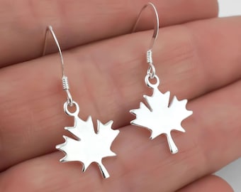 Canada Maple Leaf Earrings: 925 Sterling Silver Canadian Jewelry