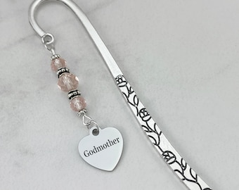 Godmother Bookmark - Tibetan Silver Bookmark - Mother's Day Gift Idea - Godmother Gift