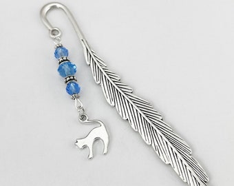 Cat Bookmark - Tibetan Silver Bookmark - Unique Bookmarks - Cat Lover Gift Ideas