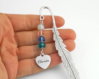 Heart Name Bookmark - Personalized Reader Gifts - Custom Name Bookmark - Laser Engraved Name Stationary