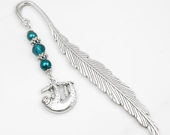 Sloth Bookmark: Beaded Charm Stationary for Animal Lovers