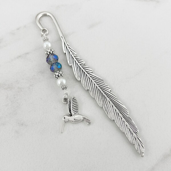 Hummingbird Bookmark - Tibetan Silver Bookmark - Teacher Gifts - Bird Gifts