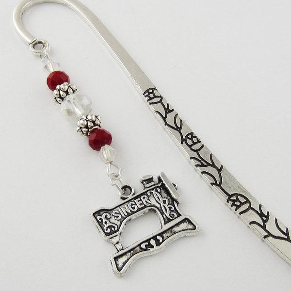 Sewing Machine Bookmark - Tibetan Silver Bookmark Stationary - Gifts for Fashion Designers and Seamstresses